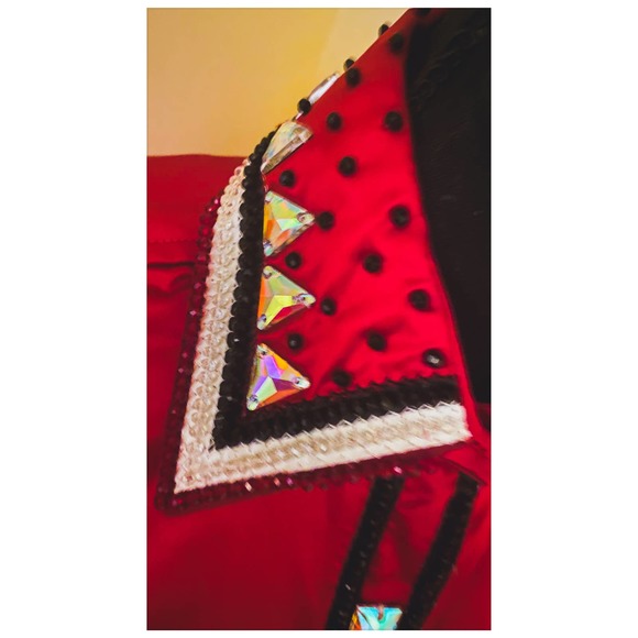 Red Western Show Shirt Size XL - Picture 2 of 4